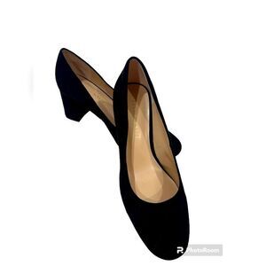 Kelly and Katie black suede chunk hill size